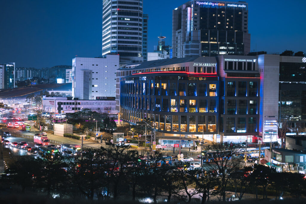 ソウル東大門の夜景